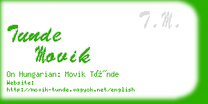 tunde movik business card